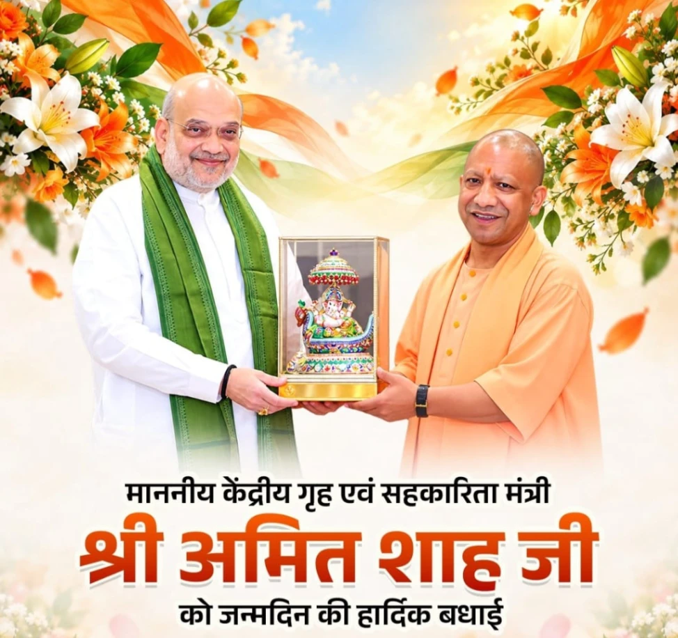 मुख्यमंत्री योगी आदित्यनाथ ने अमित शाह को दी जन्मदिन की शुभकामनाएं, स्वस्थ और दीर्घायु जीवन की कामना